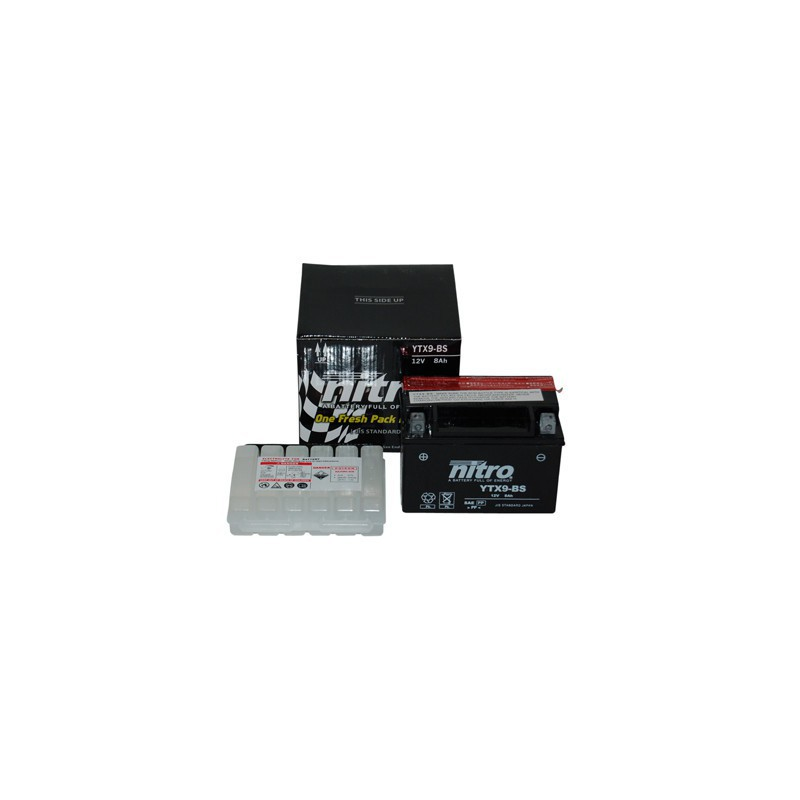 Accu YTX9-BS Nitro Zuurpakket Accu YTX9-BS Nitro Zuurpakket