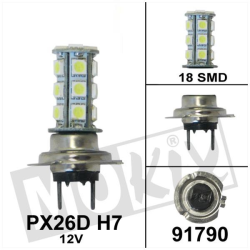 Ledlamp H7 / PX26D 12V 18-leds