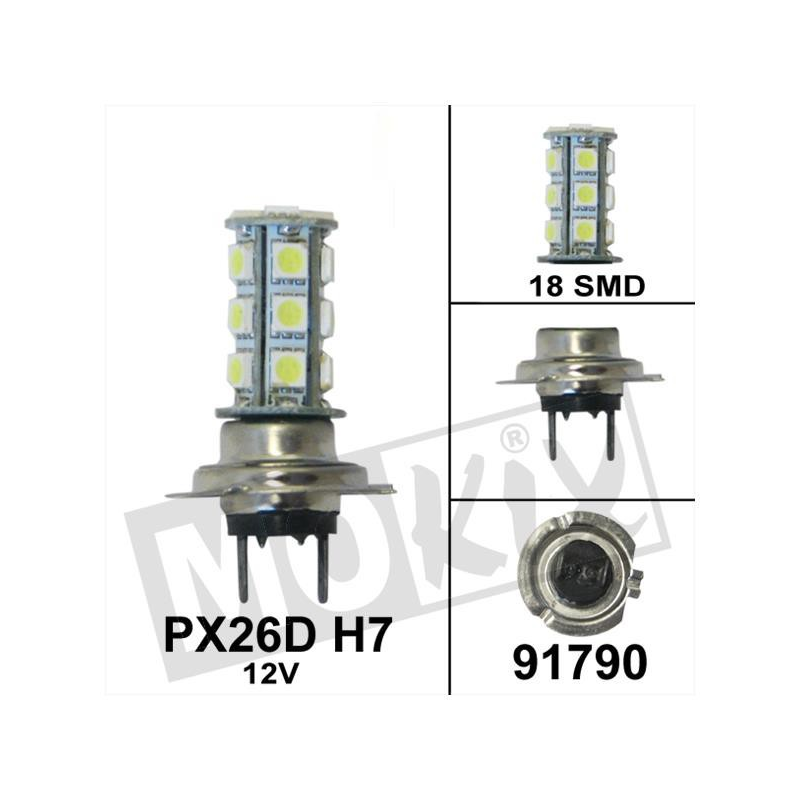 Ledlamp H7 / PX26D 12V 18-leds