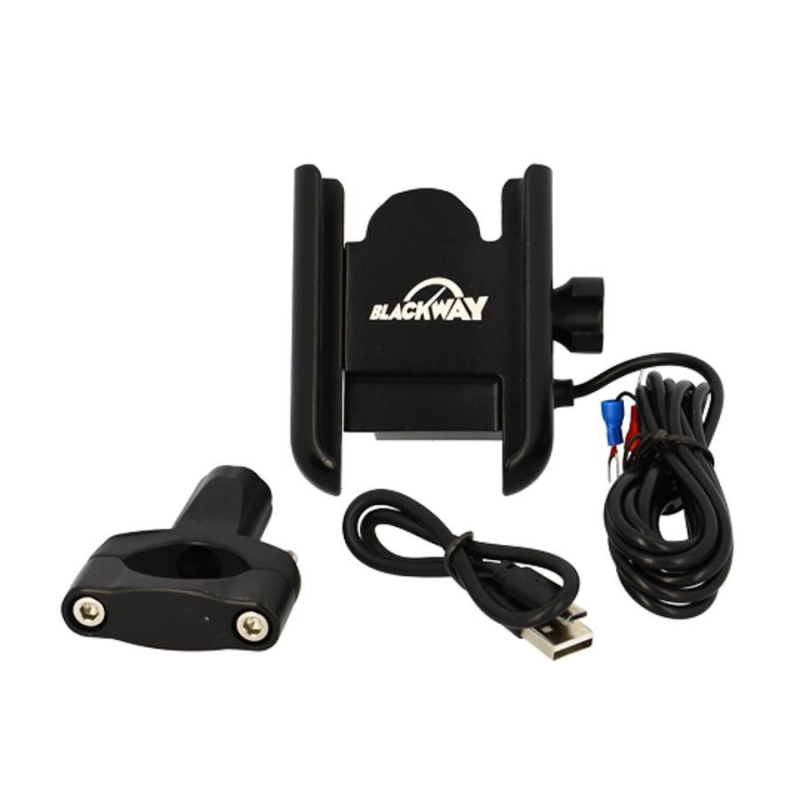 Telefoonhouder Stuur Blackway Aluminium USB Telefoonhouder Stuur Blackway Aluminium USB