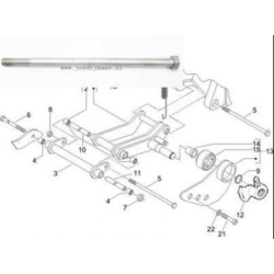 Subframe bout achterzijde Zip2000 4T