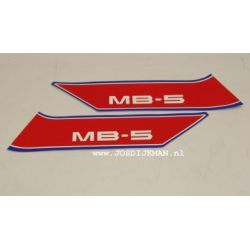 Stickerset MB5 Oud Model Blauw/Rood