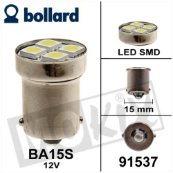 Ledlamp BA15S 12Volt - Wit