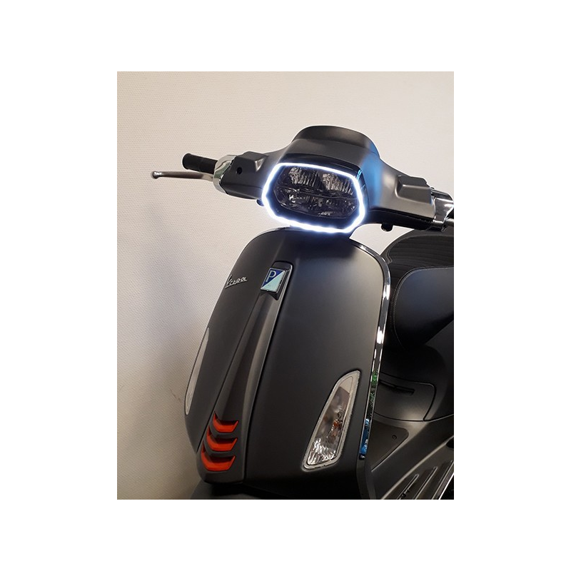 Koplamprand Led Vespa Sprint Zwart Glans Evo-1