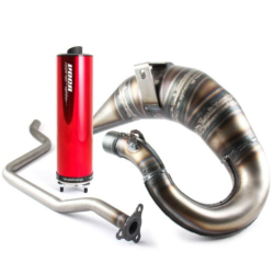 Uitlaat Voca Cross Rookie Yamaha DT / MH RYZ 50/70CC Rood Bovenlangs