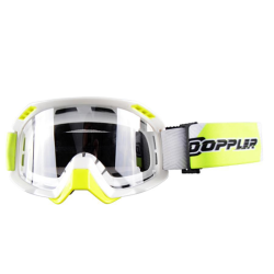 Crossbril Doppler Wit / Fluor Geel Anti Scratch