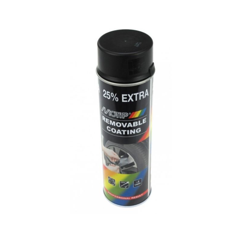 Motip Sprayplast Plastydip Glans Zwart 500ML Motip Sprayplast Plastydip Glans Zwart 500ML