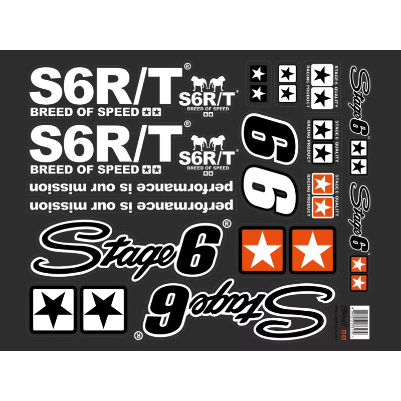 Stage 6 Stickerset Groot Zwarte letters