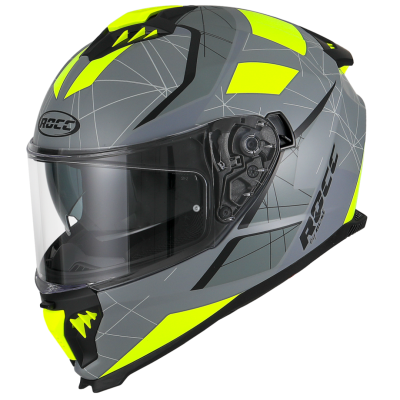 Helm Rocc 390 Mat Grijs / Geel XXL