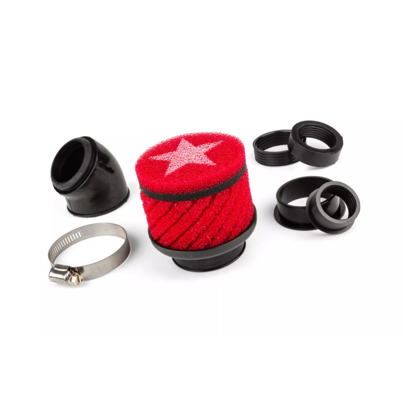 Powerfilter Kort Stage6 Racing 48MM Rood