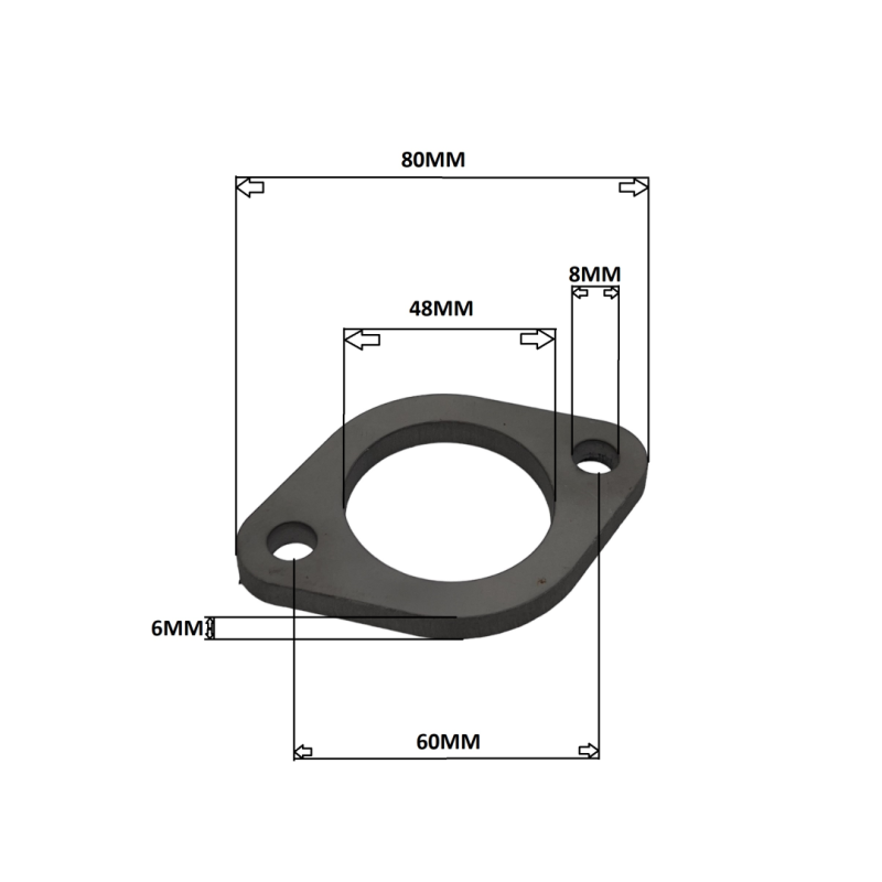 Jabba's Uitlaatpakking 6MM Piaggio / Gilera 125-180cc 2T