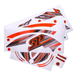 Stickerset Piaggio Zip SP 16-Delig Fluo Oranje