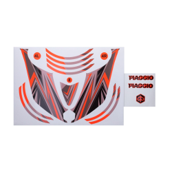 Stickerset Piaggio Zip SP 16-Delig Fluo Oranje