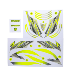 Stickerset Piaggio Zip SP 16-Delig Geel