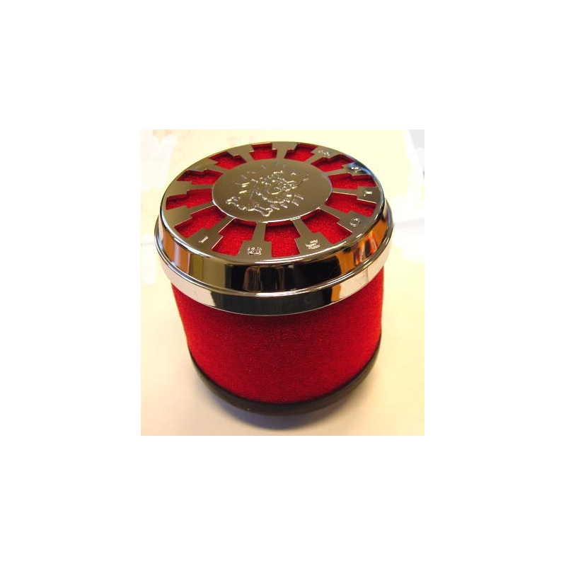 Powerfilter Malossi E-13 Recht 32-38MM Rood/Chroom MHR