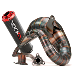 Uitlaat Voca-Racing Cross Carbon 80/90CC Derbi Bovenlangs