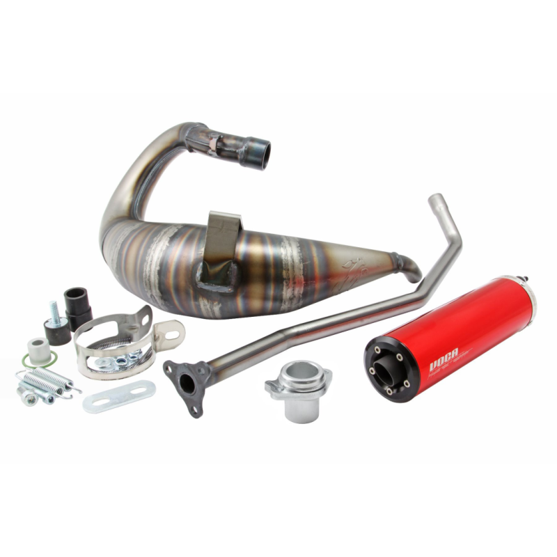 Uitlaat Voca Cross Rookie Derbi 50/70CC Rood Bovenlangs Uitlaat Voca Cross Rookie Derbi 50/70CC Rood Bovenlangs
