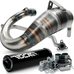 Uitlaat Voca Cross Rookie Yamaha DT / MH RYZ 50/70CC Zwart Bovenlangs