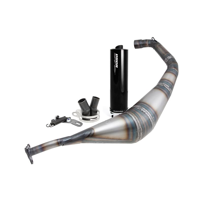 Uitlaat Voca Racing Warrior Zwart 50/70CC AM6 Uitlaat Voca Racing Warrior Zwart 50/70CC AM6