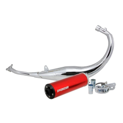 Uitlaat Voca Derbi SM Chromed Onderlangs Rood Uitlaat Voca Derbi SM Chromed Onderlangs Rood