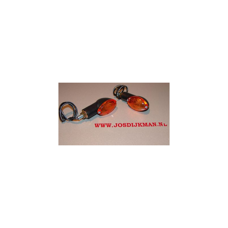 Knipperlichtset Mini Ovaal Zwart Knipperlichtset Mini Ovaal Zwart