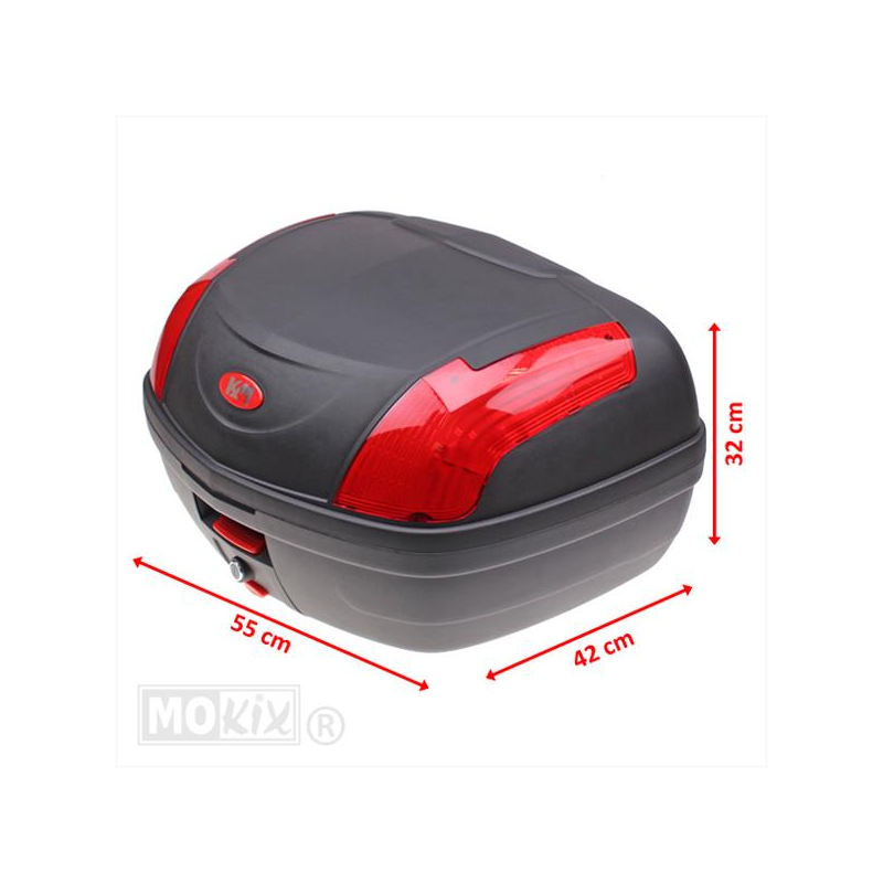 Topkoffer KXM RR 46L – Zwart – Inclusief Slede – 55x42x32 cm
