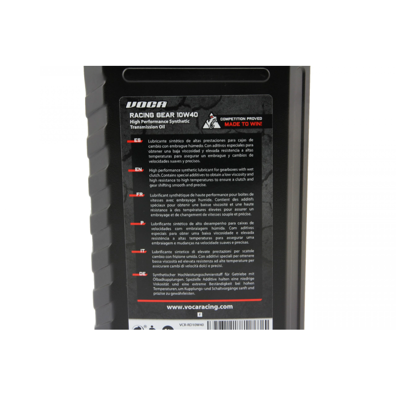 Voca-Racing Versnellingsbakolie 10W40 Vol-Synthetisch 1L Voca-Racing Versnellingsbakolie 10W40 Vol-Synthetisch 1L