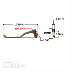 Koppelingsgreep MKX Rieju MRT / Beta RR & Fantic XE / XM Koppelingsgreep MKX Rieju MRT / Beta RR & Fantic XE / XM