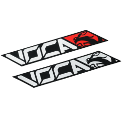 Voca Sticker New Logo Chrome Rood Hittebestendig 11X4CM