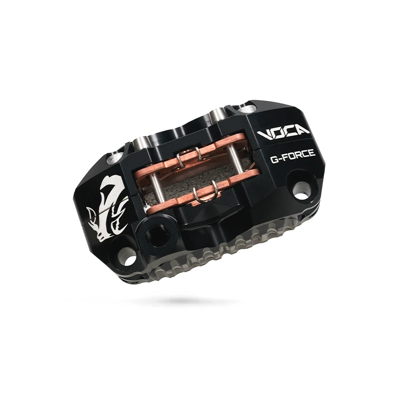 VOCA G-Force PRO Remklauw 4-zuiger Ø25 – Zwart – Incl. Gesinterde Remblokken