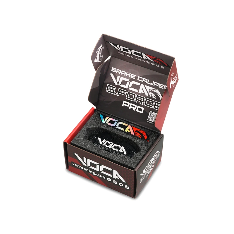 VOCA G-Force PRO Remklauw 4-zuiger Ø25 – Zwart – Incl. Gesinterde Remblokken