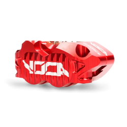 VOCA G-Force PRO Remklauw 4-zuiger Ø25 – Rood – Incl. Gesinterde Remblokken