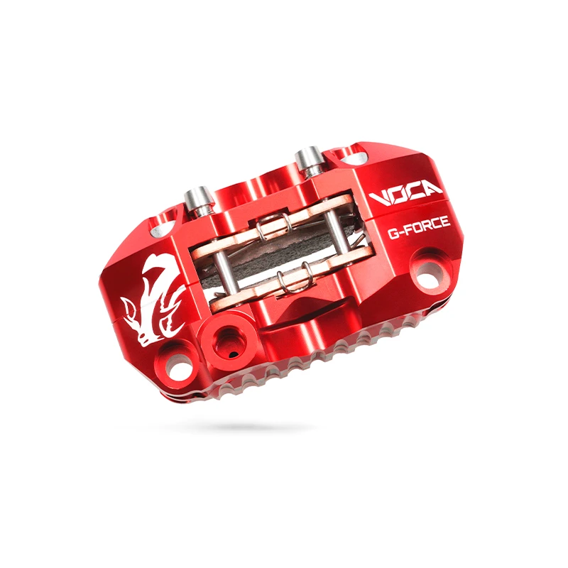 VOCA G-Force PRO Remklauw 4-zuiger Ø25 – Rood – Incl. Gesinterde Remblokken
