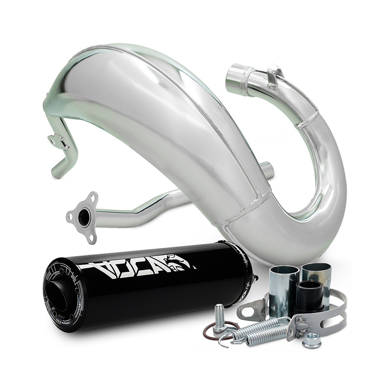 Uitlaat Voca 50/70 Chromed Cross Zwart Sherco 50 SM-R / SE Uitlaat Voca 50/70 Chromed Cross Zwart Sherco 50 SM-R / SE