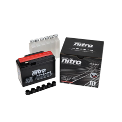 Nitro NTR4A-BS / YTR4A-BS Accu 12V 2.3Ah – Met Zuurpakket Voor Honda SFX, X8R & Suzuki Street Magic