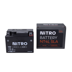 Nitro NT4L-BS / YT4L-BS Gel Accu 12V 4Ah – Onderhoudsvrij Voor 2-Takt Nitro NT4L-BS / YT4L-BS Gel Accu 12V 4Ah – Onderhoudsvrij Voor 2-Takt