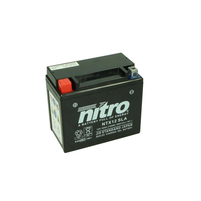 Accu Nitro NTX12 / YTX12 Gel 12V 10Ah Accu Nitro NTX12 / YTX12 Gel 12V 10Ah
