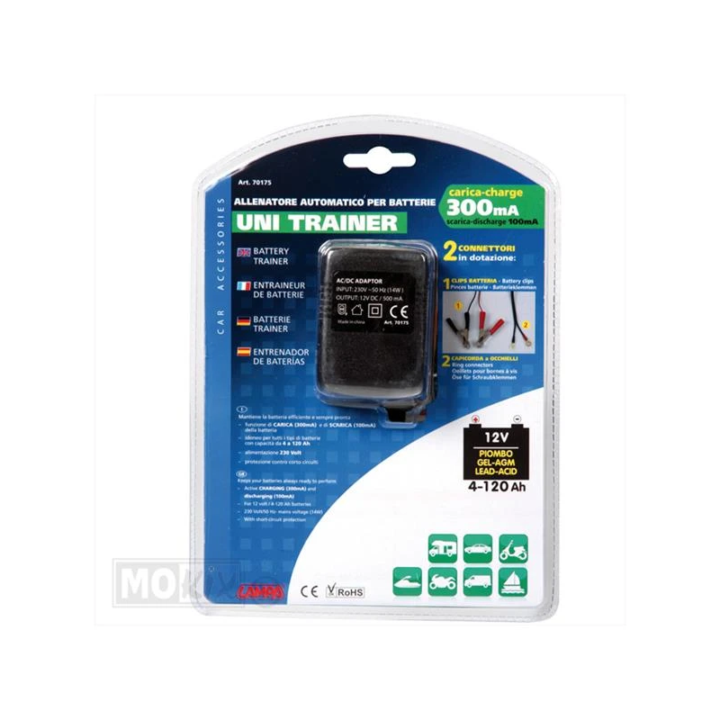 Lampa Accu Trainer Universeel 12V 300mA – Voor Gel, AGM en Loodzuur Accu’s