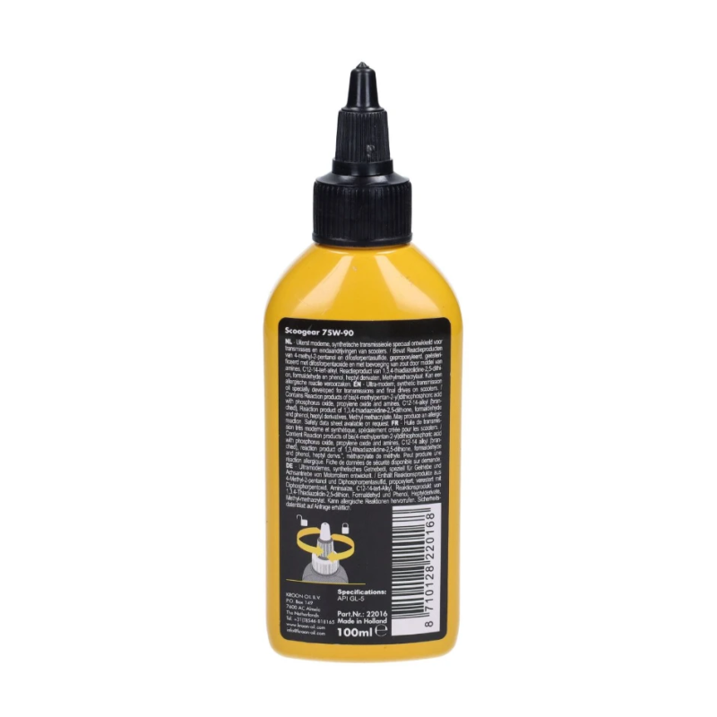 Kroon Transmissieolie Scootgear 75W-90 – 100 ml Cardanolie