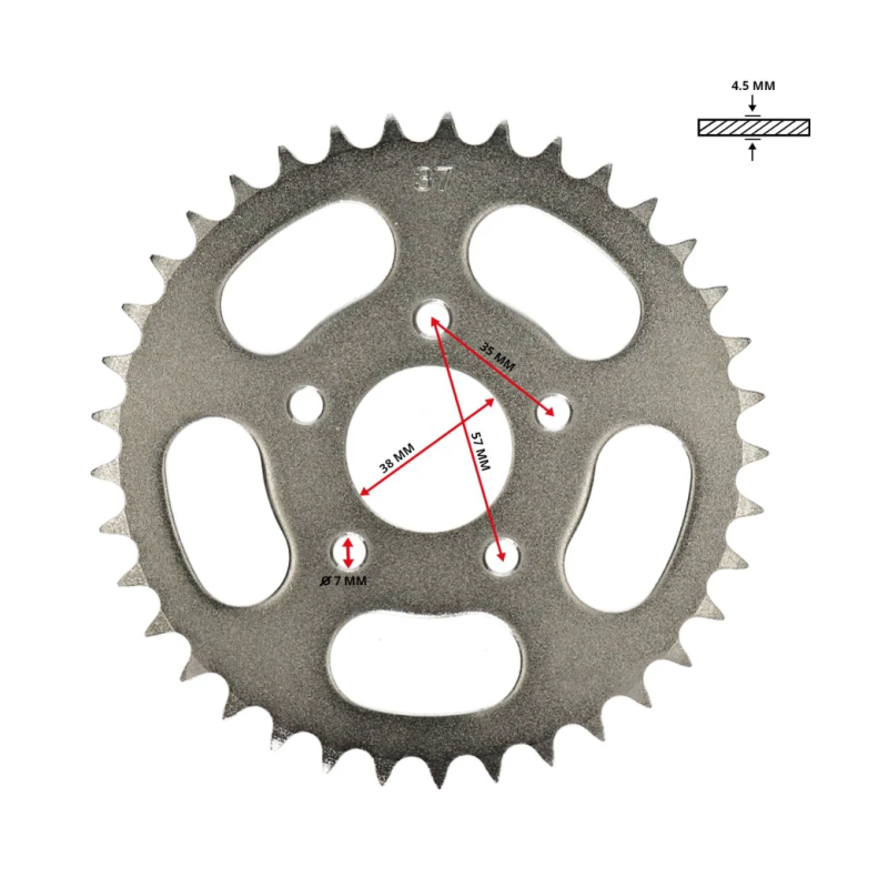 Achtertandwiel Tomos Revival 37 Tands