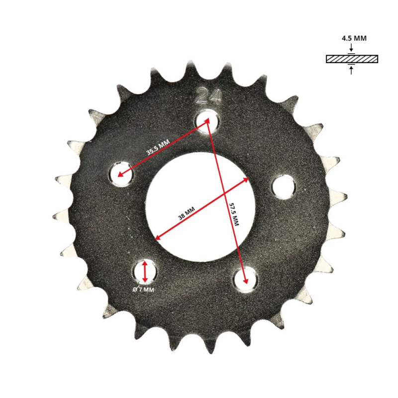 Achtertandwiel Tomos Revival 24 Tands