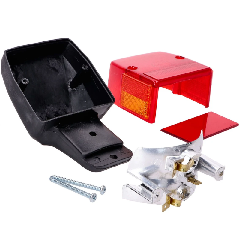 Achterlicht Groot op Voet – Puch Macho / Maxi – Zwart – Made in EU