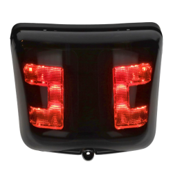 LED Tube Achterlicht Power1 – Vespa GTS Alle Modellen – Mat Zwarte Rand Smoke Glas