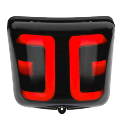 LED Tube Achterlicht Power1 – Vespa GTS Alle Modellen – Mat Zwarte Rand Smoke Glas