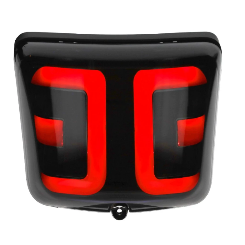 LED Tube Achterlicht Power1 – Vespa GTS Alle Modellen – Mat Zwarte Rand Smoke Glas
