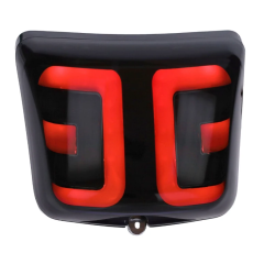 LED Tube Achterlicht Power1 – Vespa GTS Alle Modellen – Glans Zwarte Rand Smoke Glas