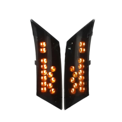 Knipperlichtset Achterzijde LED Zwart/Smoke Piaggio Zip2000 | DMP SP Extra Donker