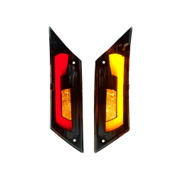 Knipperlichtset Power1 LED Matrix Titanium Achterzijde Piaggio Zip2000 | Plug & Play