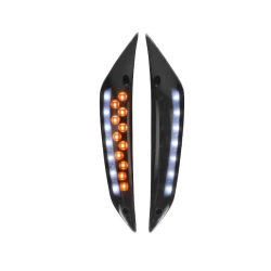 Knipperlichtset LED Zwart/Smoke Piaggio Zip 2000 | Met Dagrijverlichting & Weerstand