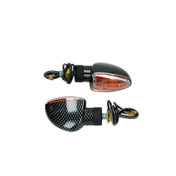 Knipperlichtset DMP Mini Pijl E-keur Carbonlook/Wit Universeel